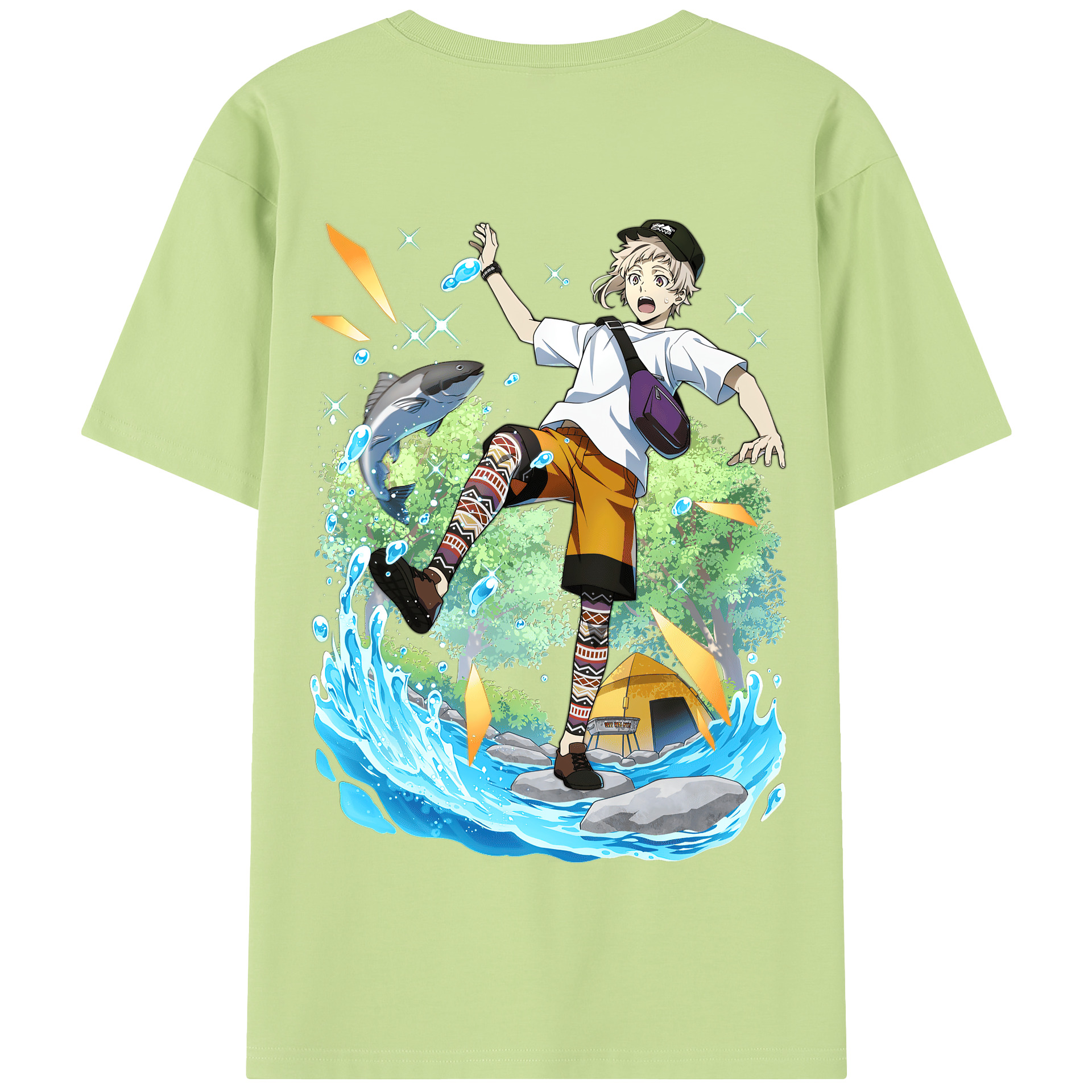 （画像用） 文豪ストレイドッグス Bungo Stray Dogs 綿100％半袖Tシャツ（背面プリント）